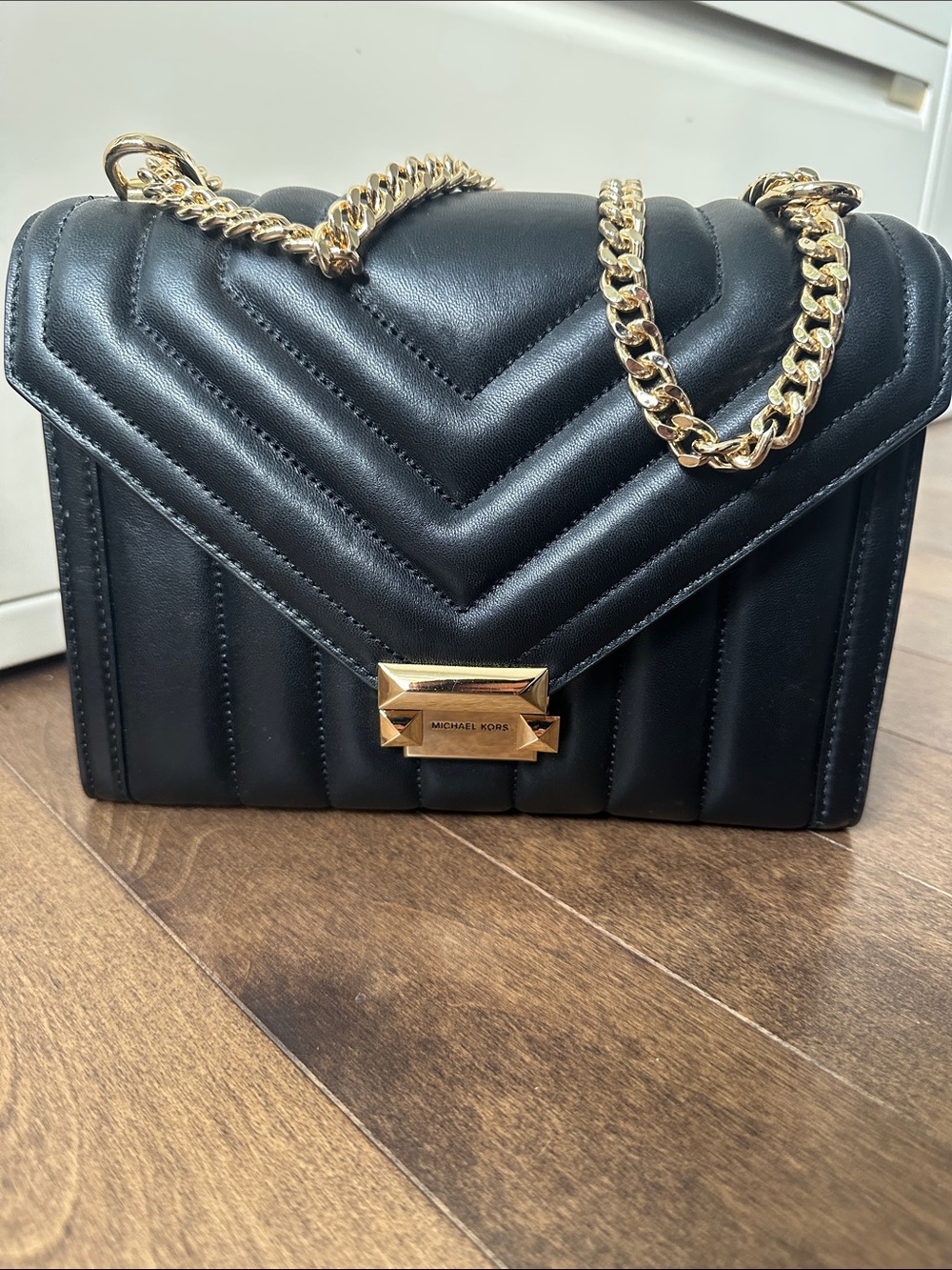 Michael Kors Whitney black quilted leather bag